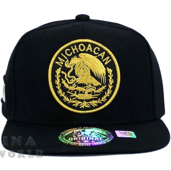 Mexican Mexico State Federal Logo Embroidered Snapback Flat Bill Baseball Cap Mexican Mexico State Federal Logo Embroidered Snapback Flat Bill Baseball Cap